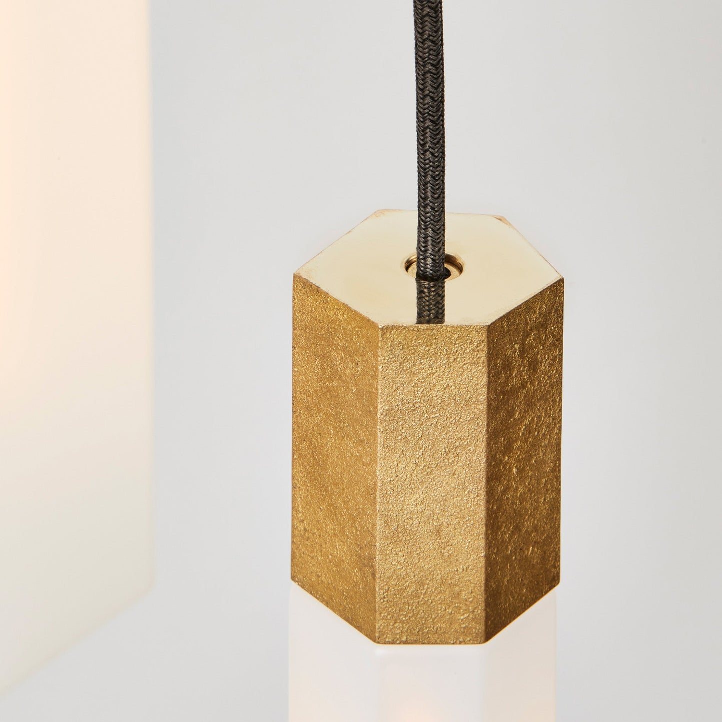 Basalt Triple Pendant in Brass