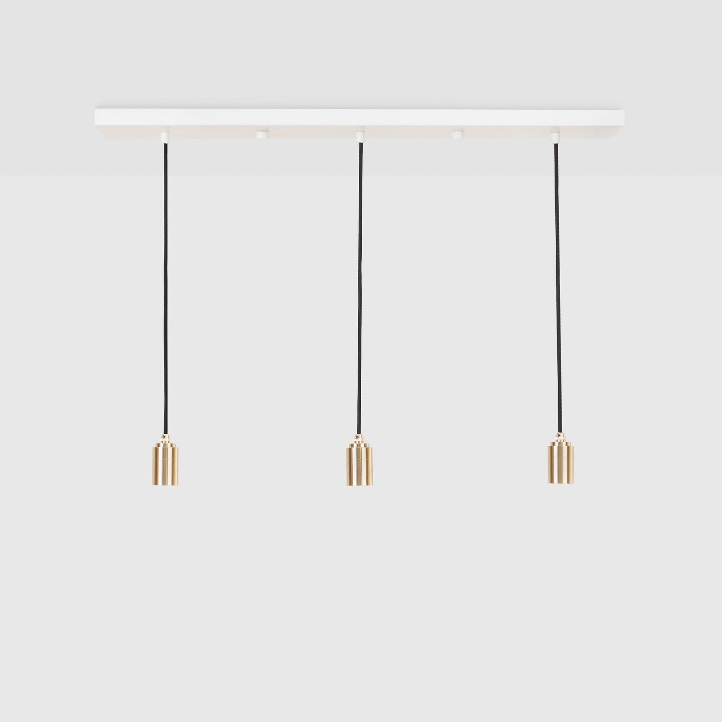 Linear Triple Pendant in Brass