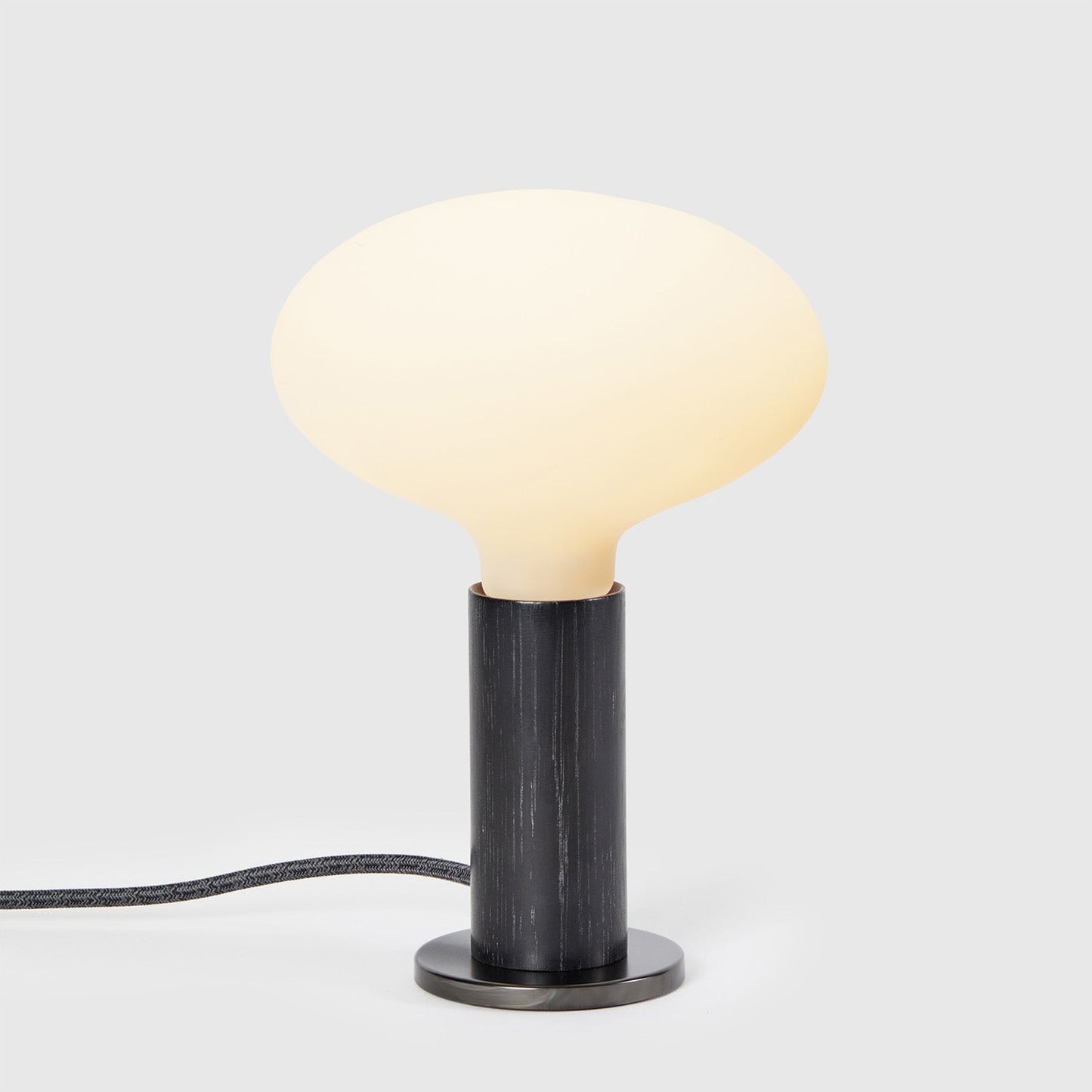 Knuckle Table Lamp in Blackened Oak + Oval