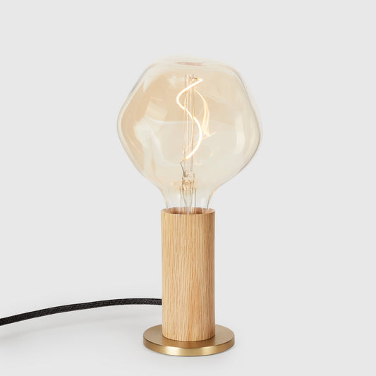 Knuckle Table Lamp in Oak + Voronoi I