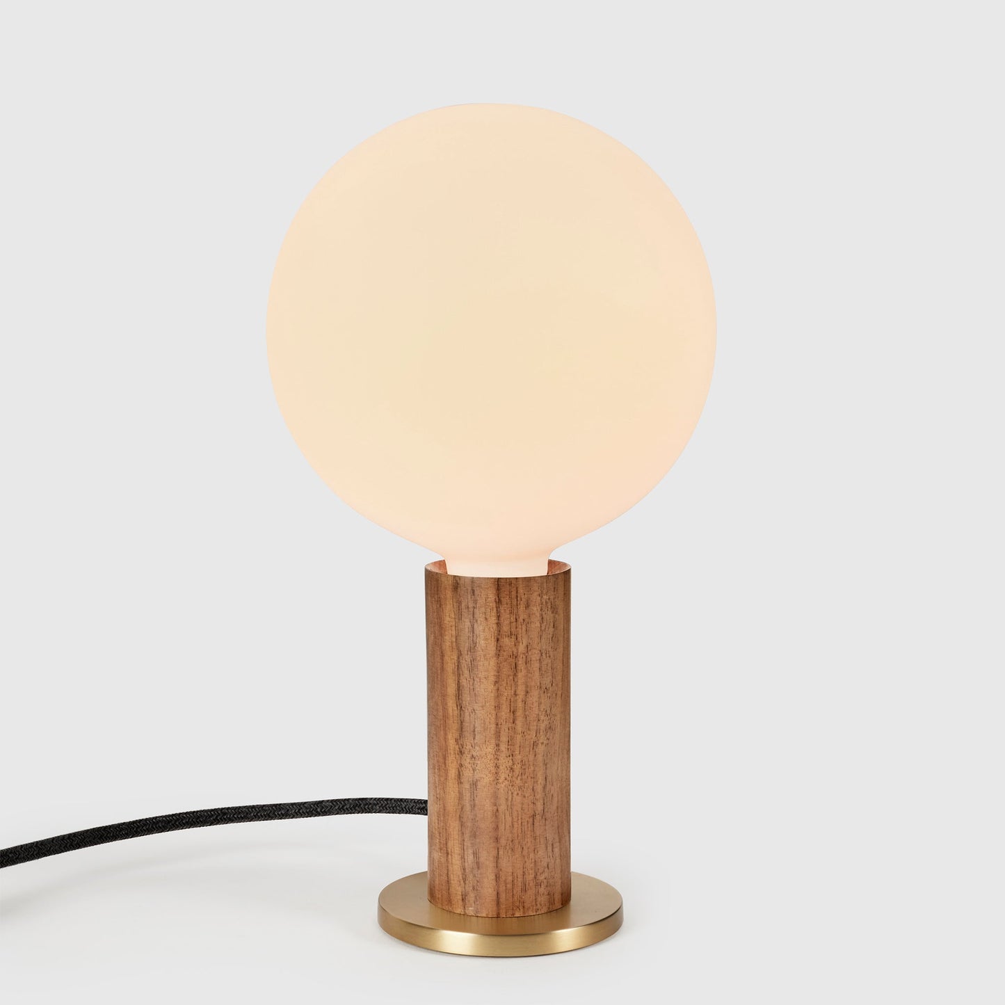 Knuckle Table Lamp in Oak + Sphere IV