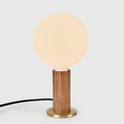 Knuckle Table Lamp in Oak + Sphere IV