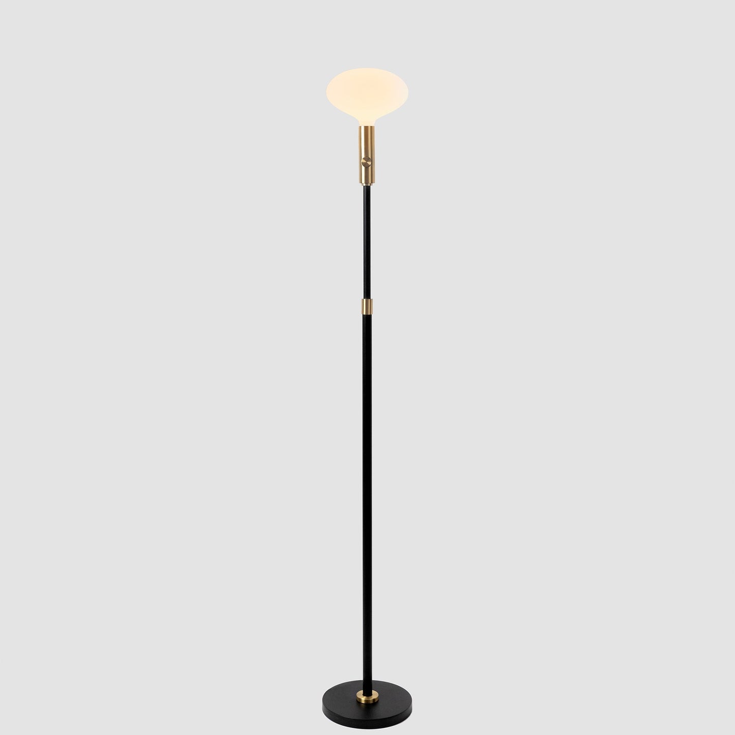 Poise Adjustable Floor Lamp in Brass + Oval II