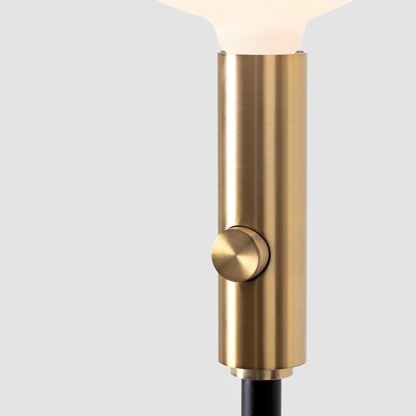 Poise Adjustable Floor Lamp in Brass + Sphere V