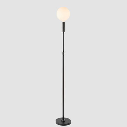 Poise Adjustable Floor Lamp in Graphite + Sphere V