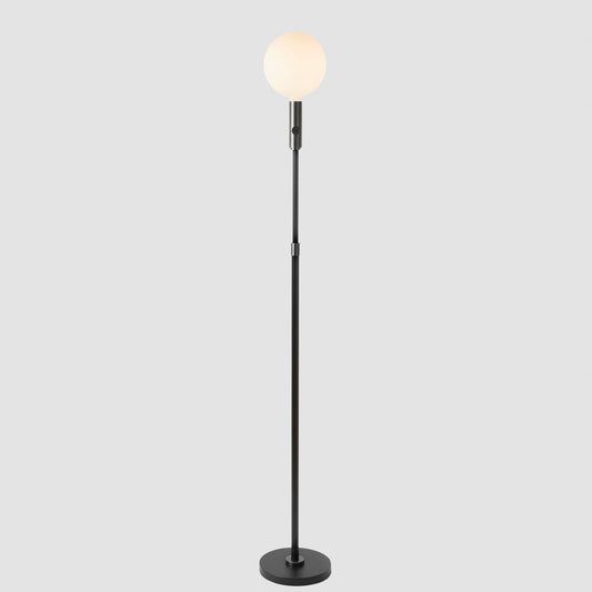 Poise Adjustable Floor Lamp in Graphite + Sphere V