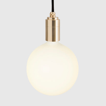 Linear Triple Pendant in Brass + Sphere IV