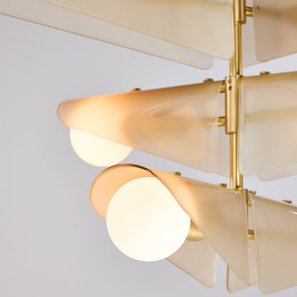 Sycamore Chandelier 3 Tiers in Dusk Pink