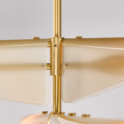 Sycamore Chandelier 3 Tiers in Dusk Pink