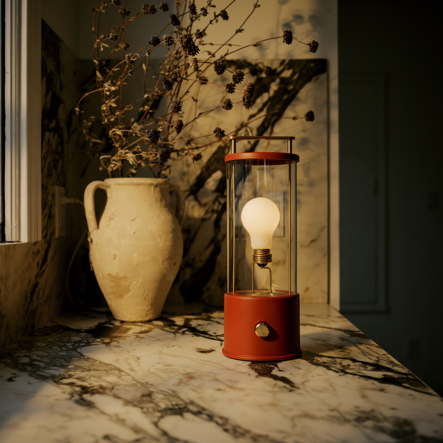 The Muse Portable Lamp in Pomona Red Bundle