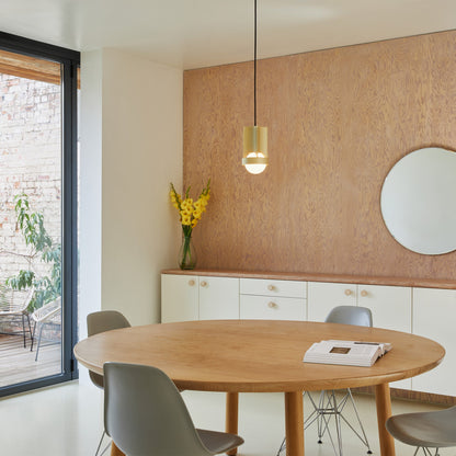 Loop Single Pendant in Gold + Sphere III