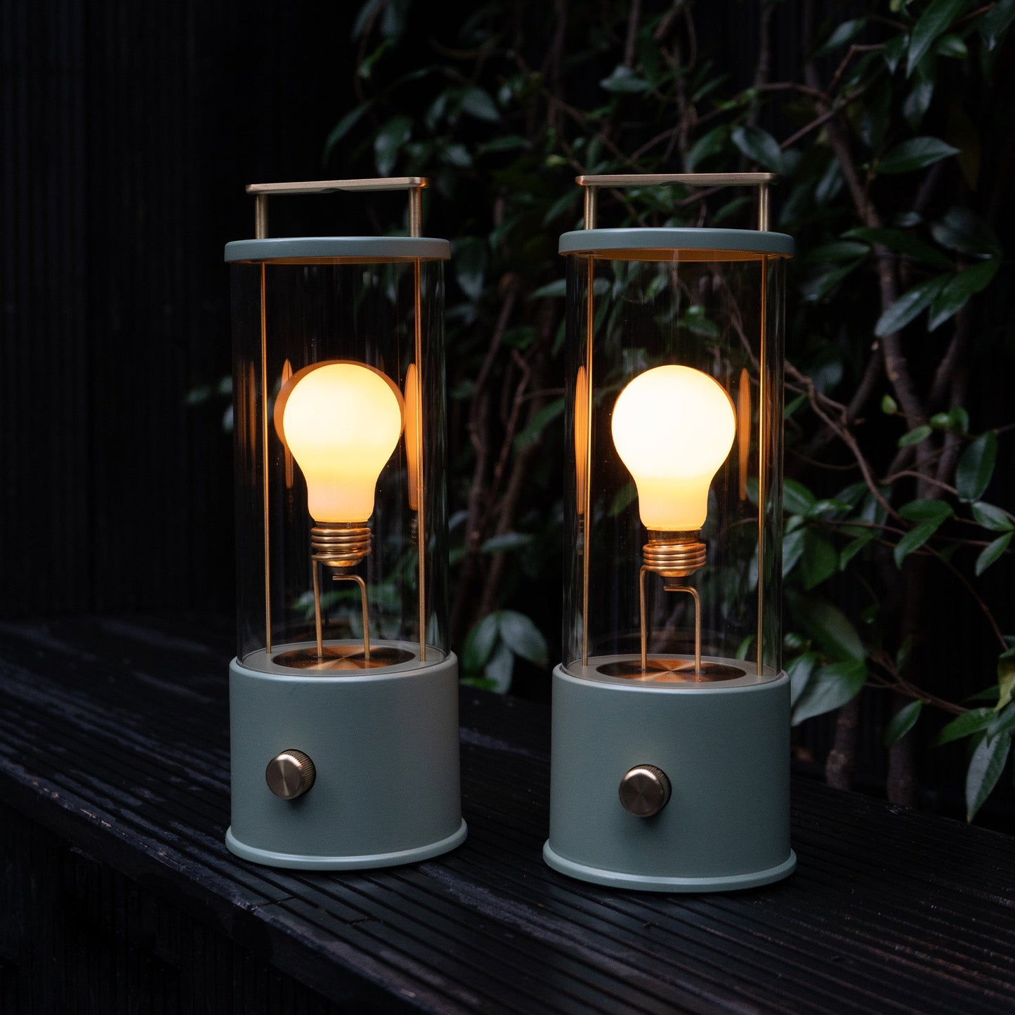 The Muse Portable Lamp in Pleasure Garden Green - Set of 2