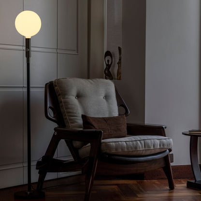 Poise Adjustable Floor Lamp in Graphite + Sphere V
