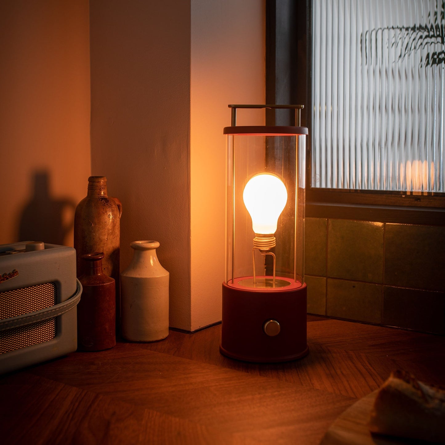 The Muse Portable Lamp in Pomona Red